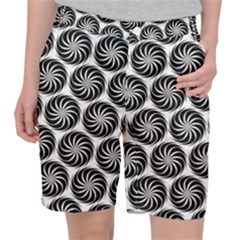 Pattern Swirl Spiral Repeating Pocket Shorts