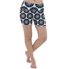 Pattern Swirl Spiral Repeating Lightweight Velour Yoga Shorts by Pakrebo