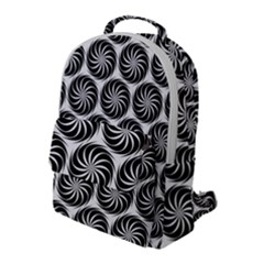 Pattern Swirl Spiral Repeating Flap Pocket Backpack (large)