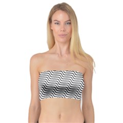 Wave Wave Lines Diagonal Seamless Bandeau Top by Pakrebo