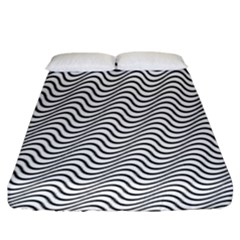 Wave Wave Lines Diagonal Seamless Fitted Sheet (king Size) by Pakrebo