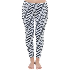 Wave Wave Lines Diagonal Seamless Classic Winter Leggings by Pakrebo