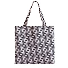 Wave Wave Lines Diagonal Seamless Zipper Grocery Tote Bag by Pakrebo