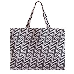 Wave Wave Lines Diagonal Seamless Zipper Mini Tote Bag by Pakrebo