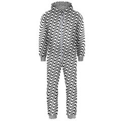 Wave Wave Lines Diagonal Seamless Hooded Jumpsuit (men)  by Pakrebo