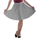 Wave Wave Lines Diagonal Seamless A-line Skater Skirt View1