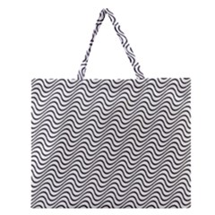 Wave Wave Lines Diagonal Seamless Zipper Large Tote Bag by Pakrebo