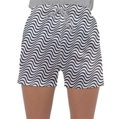 Wave Wave Lines Diagonal Seamless Sleepwear Shorts by Pakrebo