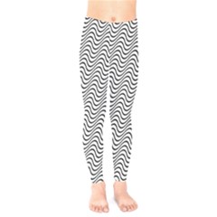 Wave Wave Lines Diagonal Seamless Kids  Legging by Pakrebo