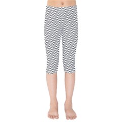 Wave Wave Lines Diagonal Seamless Kids  Capri Leggings  by Pakrebo