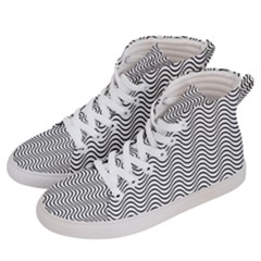 Wave Wave Lines Diagonal Seamless Men s Hi-top Skate Sneakers by Pakrebo