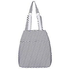 Wave Wave Lines Diagonal Seamless Center Zip Backpack