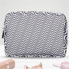 Wave Wave Lines Diagonal Seamless Make Up Pouch (medium) by Pakrebo