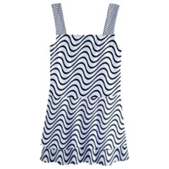 Wave Wave Lines Diagonal Seamless Kids  Layered Skirt Swimsuit by Pakrebo