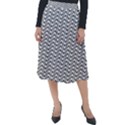 Wave Wave Lines Diagonal Seamless Classic Velour Midi Skirt  View1