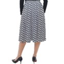 Wave Wave Lines Diagonal Seamless Classic Velour Midi Skirt  View2