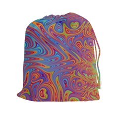 Fractal Psychedelic Fantasy Surreal Drawstring Pouch (xxl) by Pakrebo