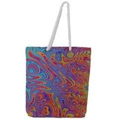 Fractal Psychedelic Fantasy Surreal Full Print Rope Handle Tote (large) by Pakrebo