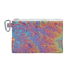 Fractal Psychedelic Fantasy Surreal Canvas Cosmetic Bag (medium) by Pakrebo