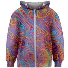 Fractal Psychedelic Fantasy Surreal Kids  Zipper Hoodie Without Drawstring