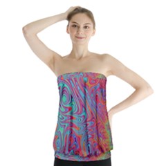 Fractal Bright Fantasy Design Strapless Top by Pakrebo