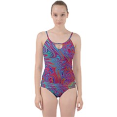 Fractal Bright Fantasy Design Cut Out Top Tankini Set by Pakrebo