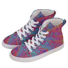 Fractal Bright Fantasy Design Men s Hi-top Skate Sneakers by Pakrebo