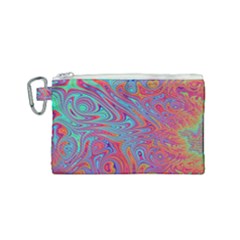 Fractal Bright Fantasy Design Canvas Cosmetic Bag (small) by Pakrebo