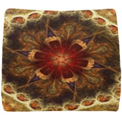 Dawn Day Fractal Sunny Gold Red Seat Cushion by Pakrebo