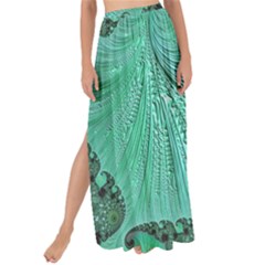 Fractal Artwork Fan Shape Art Maxi Chiffon Tie-up Sarong by Pakrebo