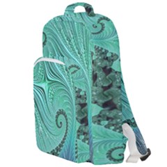 Fractal Artwork Fan Shape Art Double Compartment Backpack