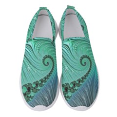 Fractal Artwork Fan Shape Art Women s Slip On Sneakers