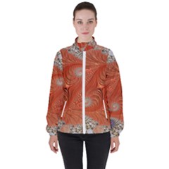 Fractal Art Artwork Pattern Fractal High Neck Windbreaker (women)