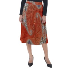 Fractal Art Artwork Pattern Fractal Classic Velour Midi Skirt 