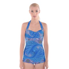 Fractal Artwork Artwork Fractal Art Boyleg Halter Swimsuit 