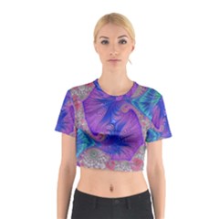 Fractal Artwork Art Design Cotton Crop Top by Pakrebo