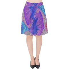 Fractal Artwork Art Design Velvet High Waist Skirt by Pakrebo