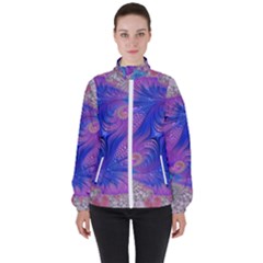 Fractal Artwork Art Design High Neck Windbreaker (women) by Pakrebo