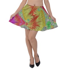 Fractal Artwork Fractal Artwork Velvet Skater Skirt by Pakrebo