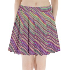 Wave Abstract Happy Background Pleated Mini Skirt by Pakrebo