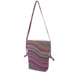 Wave Abstract Happy Background Folding Shoulder Bag by Pakrebo