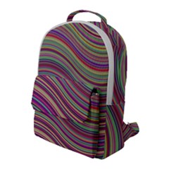 Wave Abstract Happy Background Flap Pocket Backpack (large) by Pakrebo