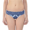 Textile Texture Fabric Zigzag Blue Hipster Bikini Bottoms View1