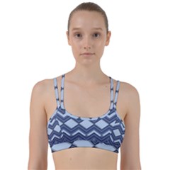 Textile Texture Fabric Zigzag Blue Line Them Up Sports Bra