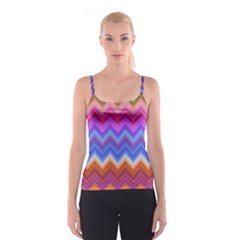 Pattern Chevron Zigzag Background Spaghetti Strap Top by Pakrebo