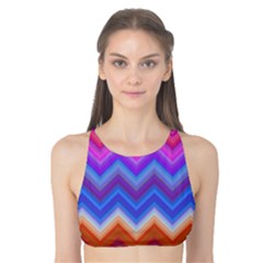 Pattern Chevron Zigzag Background Tank Bikini Top by Pakrebo