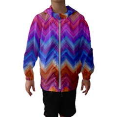 Pattern Chevron Zigzag Background Hooded Windbreaker (kids) by Pakrebo