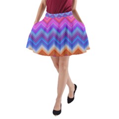 Pattern Chevron Zigzag Background A-line Pocket Skirt by Pakrebo