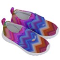 Pattern Chevron Zigzag Background Kids  Velcro No Lace Shoes View3