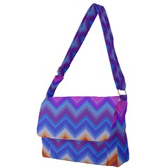 Pattern Chevron Zigzag Background Full Print Messenger Bag by Pakrebo